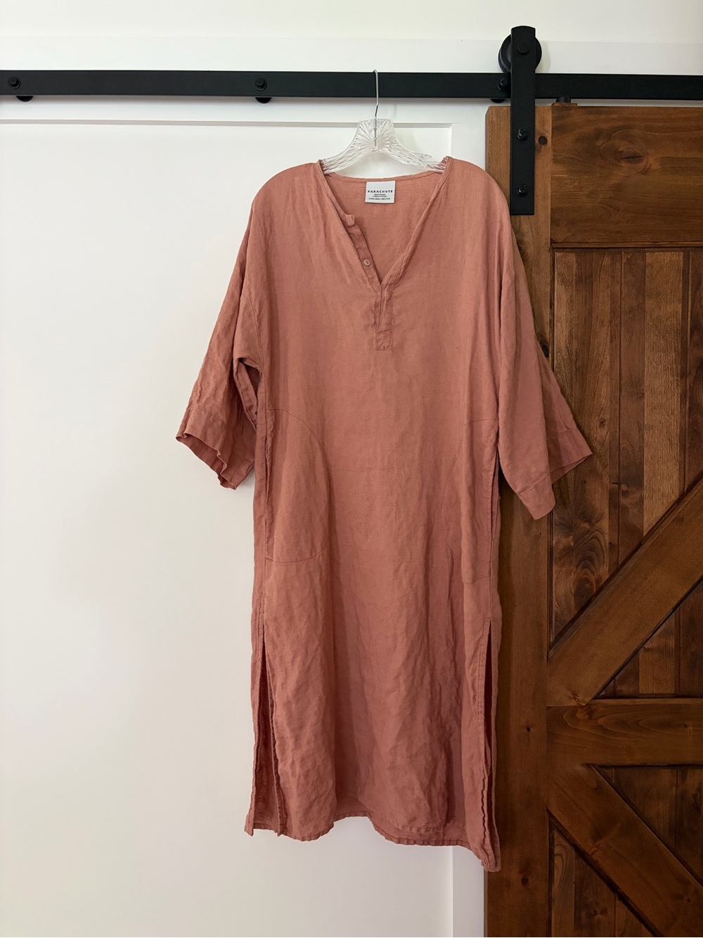 parachute 100% linen relaxed tunic house dress